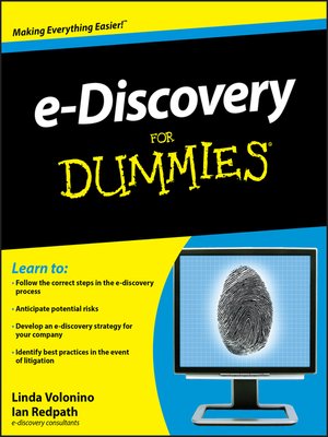 cover image of e-Discovery For Dummies